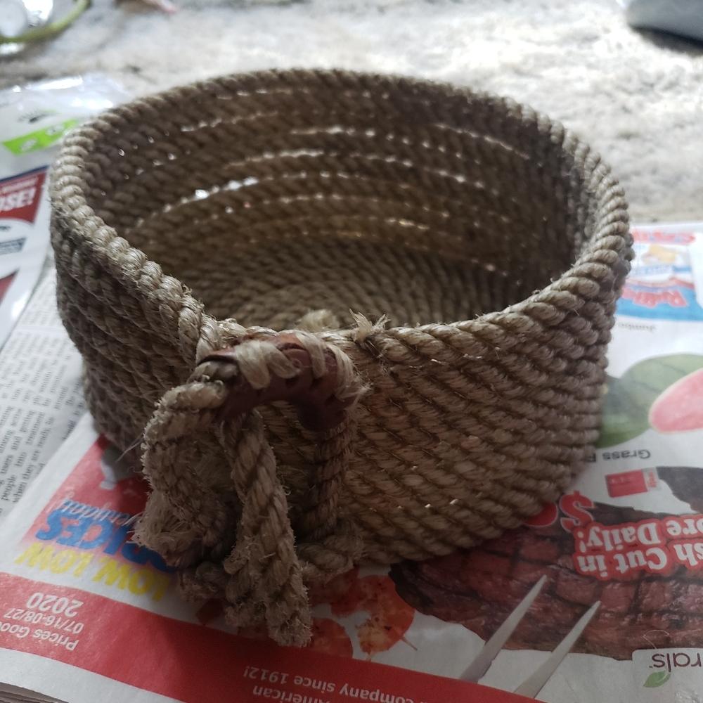 Homemade rope basket